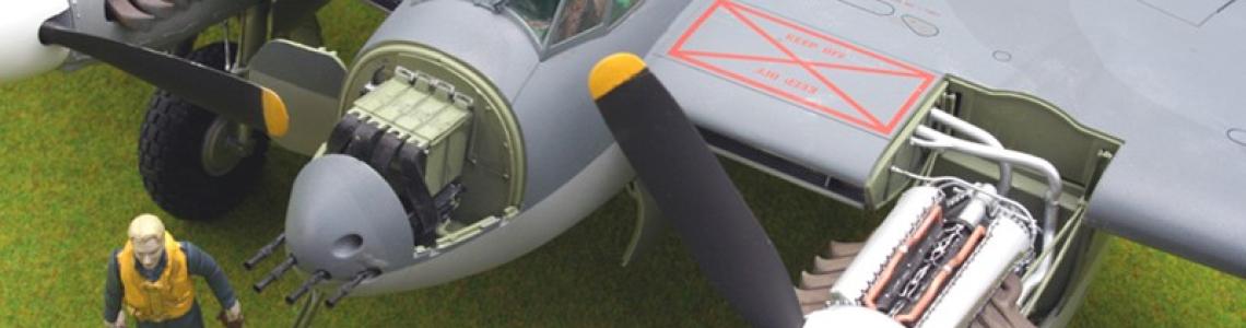 Finished model display, showing engine and nose weapons