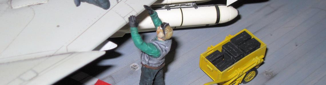Working on an F-4 on the deck
