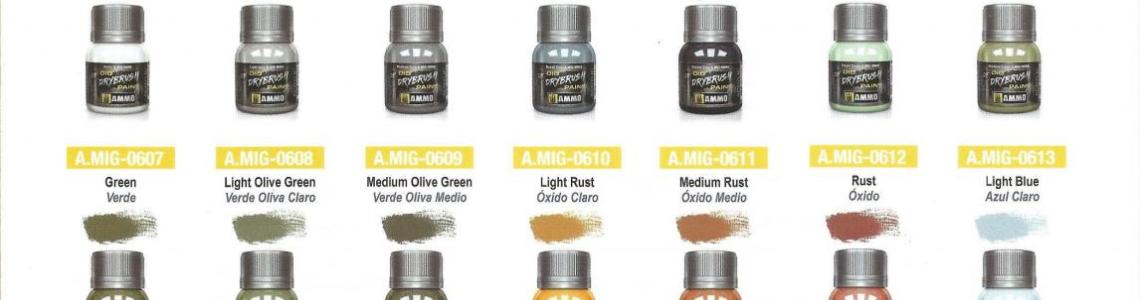 005 Drybrush colors available