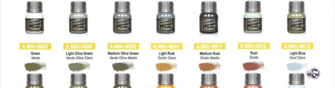 005 Drybrush colors available
