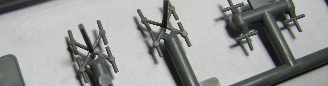 Radar parts on the sprue