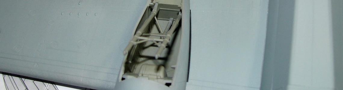 Small gap in the nacelle and wing.