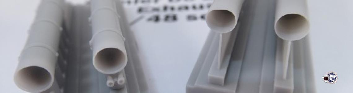 QB48-918 Do-217N-1 Exhausts Close up