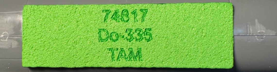 Nose wheel well mask installed