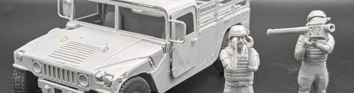Assembled Figures with HMMWV