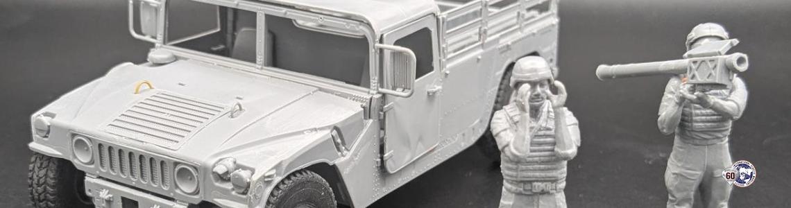 Assembled Figures with HMMWV