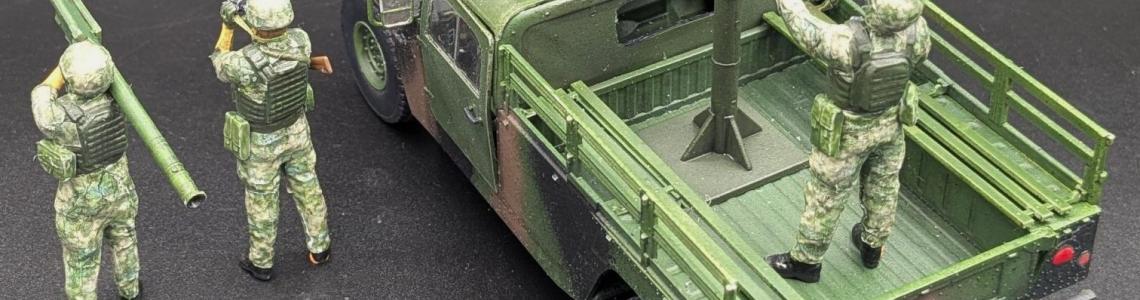 Completed HMMWV with Figures - Back View