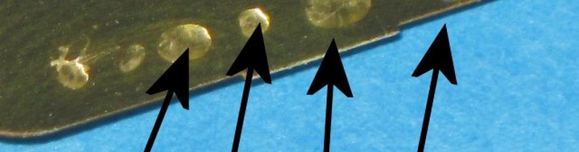 CA Drops on PE Fret for Placing Glue