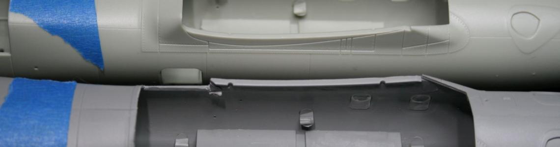 Fairing cut compared to unmodified kit