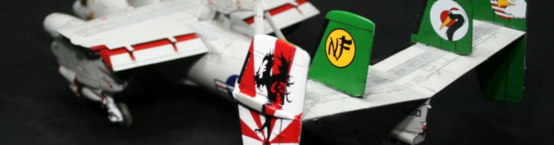 Rudder decals painted