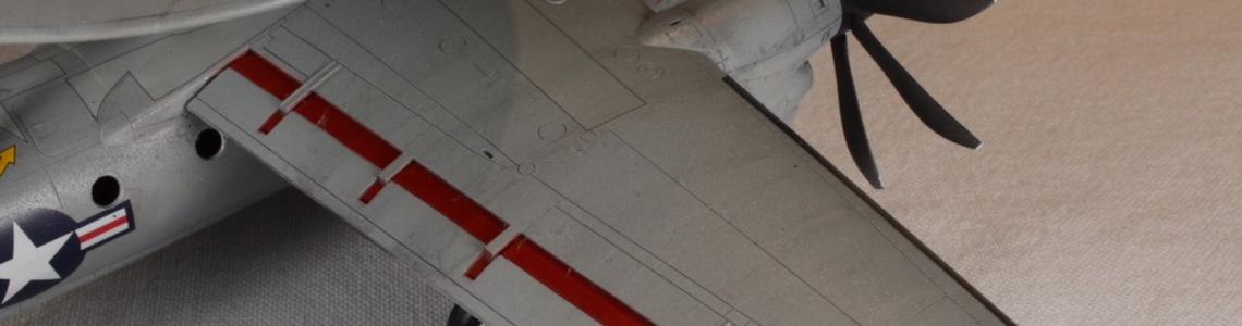 Finished model wing closeup