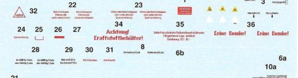 Guide sheet of common type markings