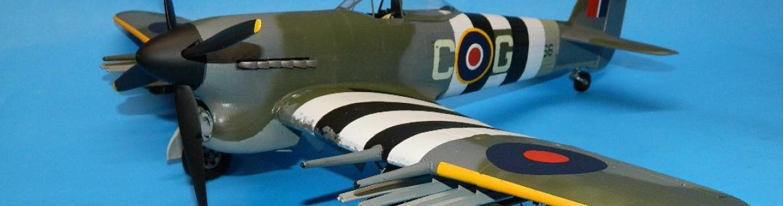 Airfix Typhoon with Master Rockets Installed