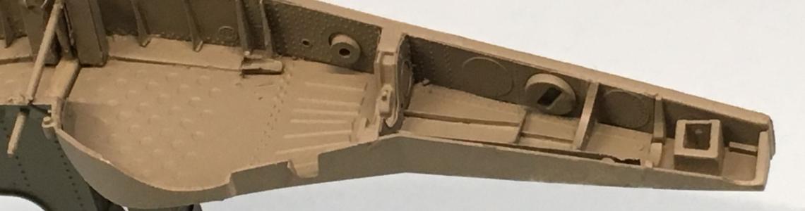 Wheel Well Detail Ready to be Mounted in the Kit