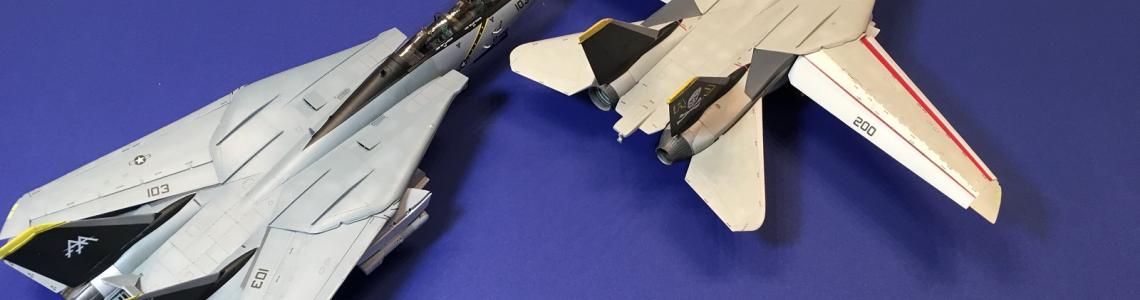 Two kits portrayed with different wing configurations