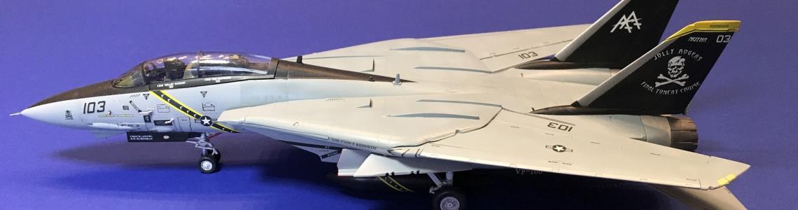 Side view of aft swept model