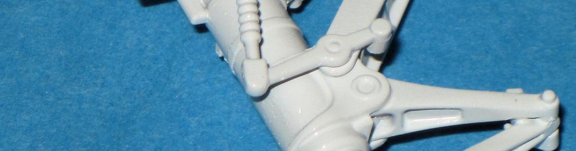 Closeup of base coated main gear