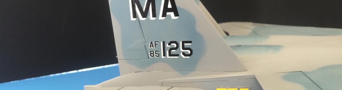 Finished model, close-up right-side tail