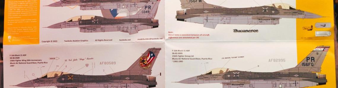TwoBobs F-16 Vipers Caribbean Guide Sheet 1