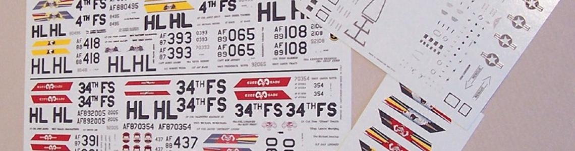 Decal sheets included