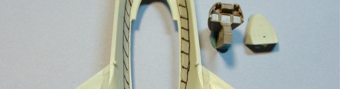 Marked area to cut down to install reviewed parts