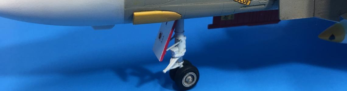 Close up of nose and nose gear