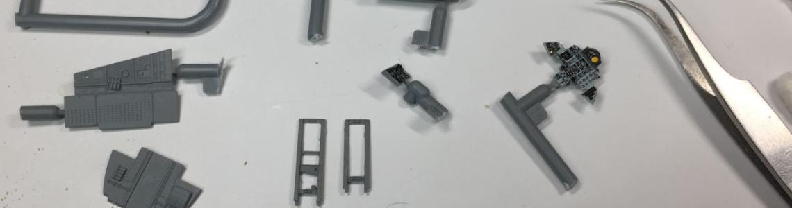Cockpit parts on the “production line.”