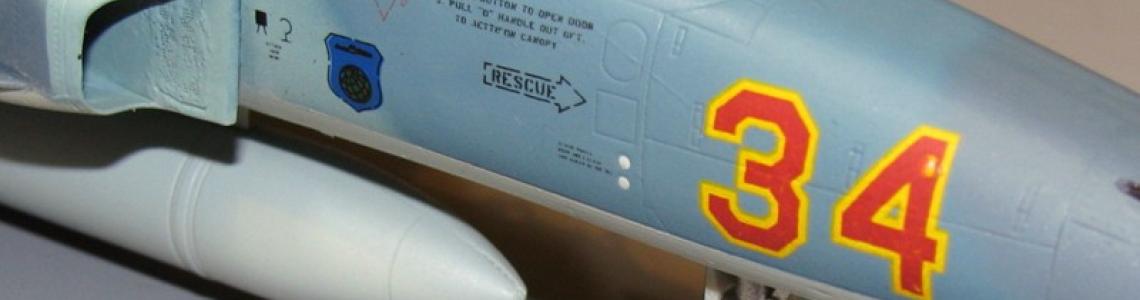 Detail of nose with a/c number in Soviet Style 