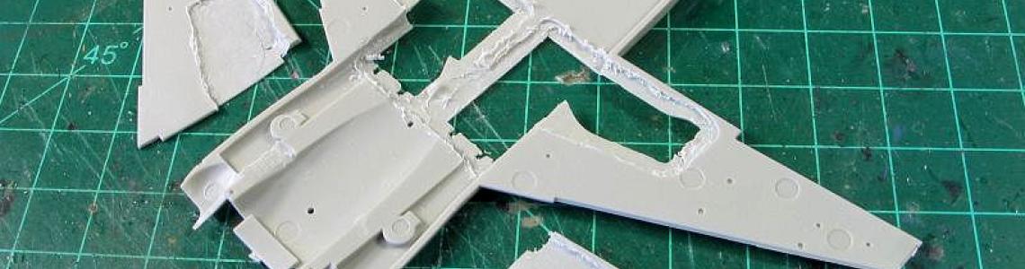 Plastic thinned for speed brake wells