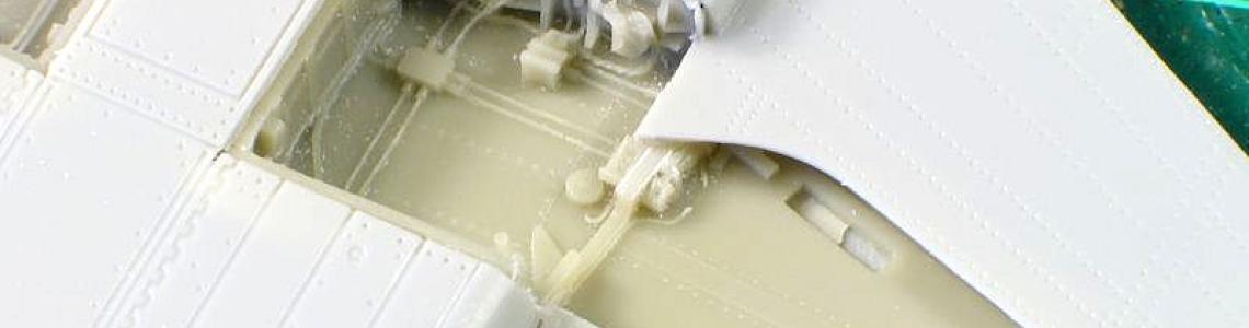 Brake wells installed - closeup