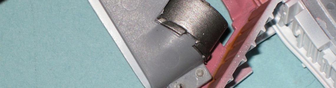 Left wing intake from above