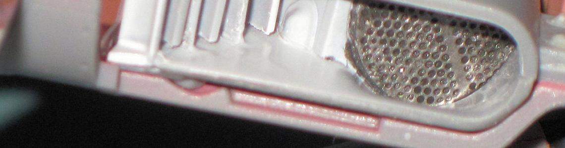 Left wing intake from front