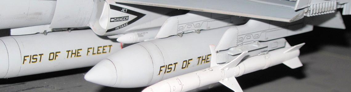 Closeup of completed kit, showing ordnance and surface detail.