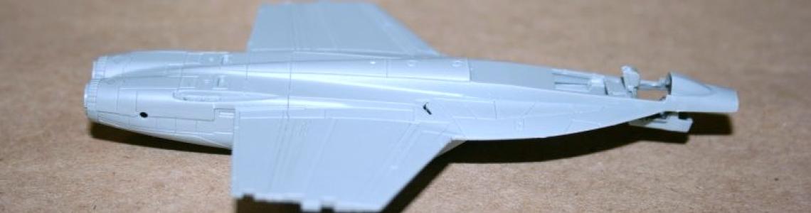 Unfinished fuselage assembly upper starboard side