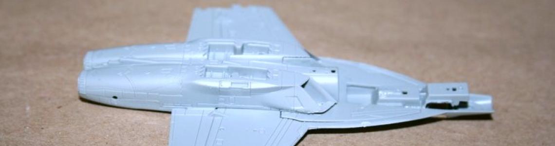 Unfinished fuselage assembly starboard underside