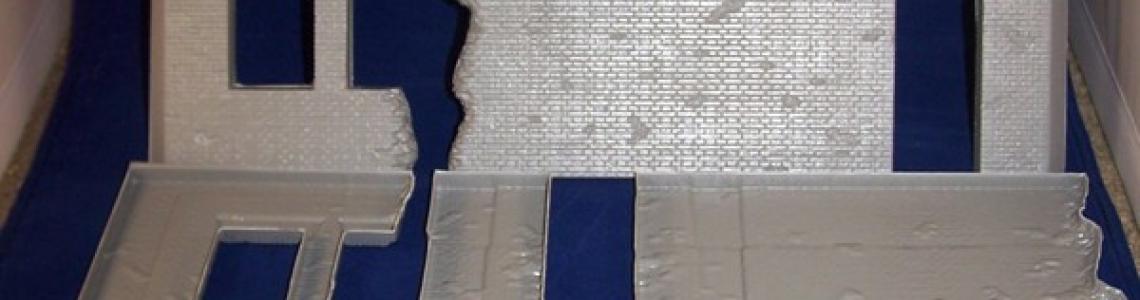 Front and back view of vacuformed walls prior to assembly