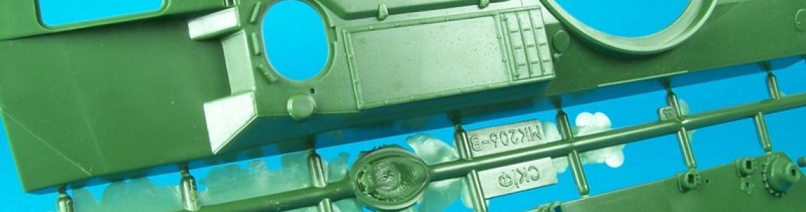 Upper hull parts on sprue