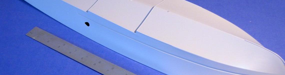 Underside of hull showing stepped design