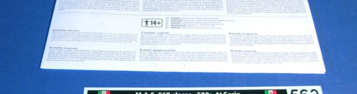 Instruction and decal sheets