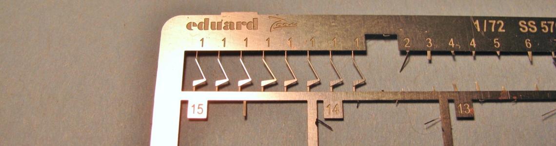 Photoetch guide horns and wires