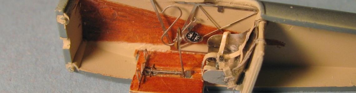 Photoetch details installed in cockpit