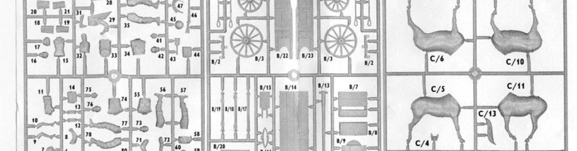 Parts layout on instruction sheet