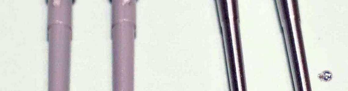 Master Model barrels (right) compared with kit-supplied (left) Master Model barrels (right) compared with kit-supplied (left)