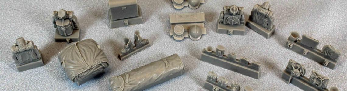 Parts on casting blocks, above.