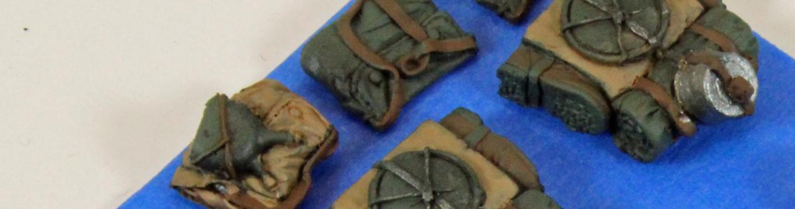 View of additional painted equipment.