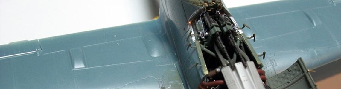 Panels on engine in open state.