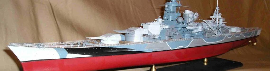 Completed model port side from bow