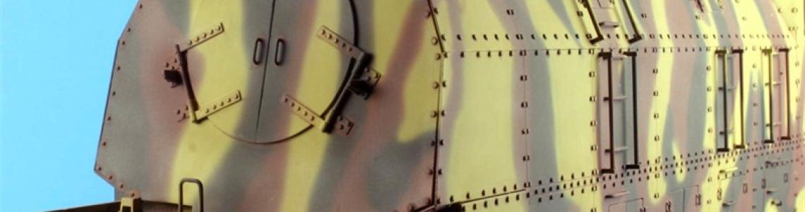 Completed model front view on roadbed