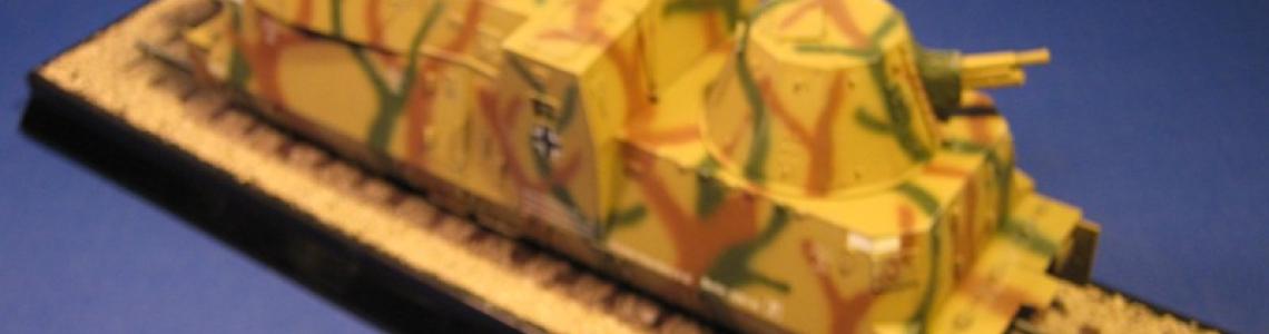 Completed car on rails