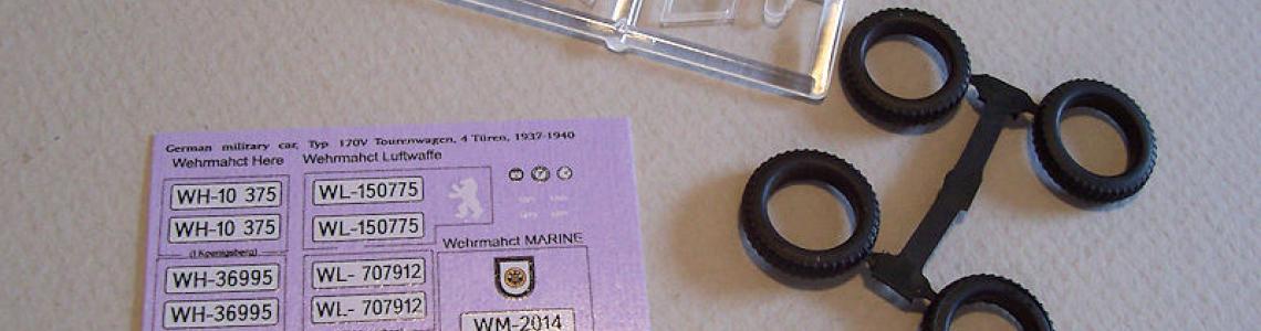 Clear parts, tires, and decals